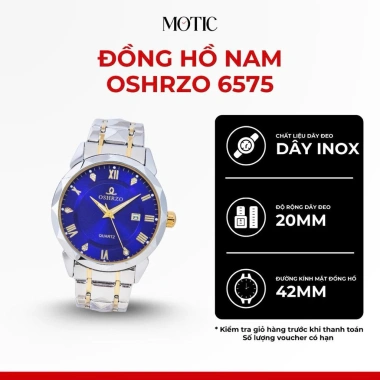 Đồng Hồ Nam Oshrzo 6.575 Dây Kim Loại Mặt Tròn Thời Trang Chống Nước 380.000 VND