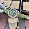 Đồng hồ nam PaTe vuông mặt xanh lá, vỏ trắng 40mm, 3 kim, vành trơn, cơ tự động, dây cao su - chỉ 1.449.000 VND 4