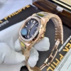Đồng Hồ Nam Patek PA52 40mm Vỏ Vàng Viền Đá Máy Cơ Automatic Nhật - Tặng Kèm Hộp 6