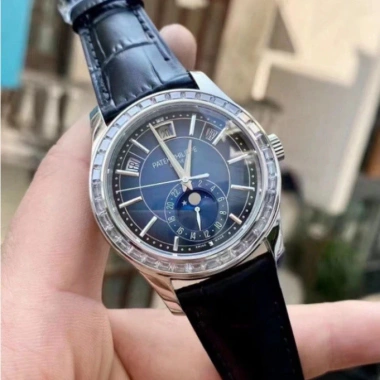 Đồng Hồ Nam Patek Philippe 5.205 Xanh Dương Viền Đá, Máy Cơ Nhật, Bảo Hành 2 Năm 12 Đồng Hồ Nam Patek Philippe 5.205 Xanh Dương Viền Đá, Máy Cơ Nhật, Bảo Hành 2 Năm 12