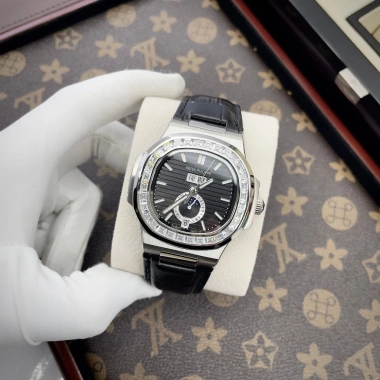 Đồng Hồ Nam Patek Philippe 5.726 40mm Cơ Nhật Bản - Viền CZ Baguette, Dây Cá Sấu, 2,6 Triệu 8 Đồng Hồ Nam Patek Philippe 5.726 40mm Cơ Nhật Bản - Viền CZ Baguette, Dây Cá Sấu, 2,6 Triệu 8