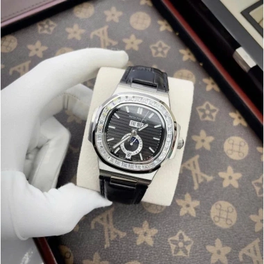 Đồng Hồ nam Patek Philippe 5.726 40mm máy cơ Nhật Bản CZ baguette dây da cá sấu 2.66tr 8 Đồng Hồ nam Patek Philippe 5.726 40mm máy cơ Nhật Bản CZ baguette dây da cá sấu 2.66tr 8