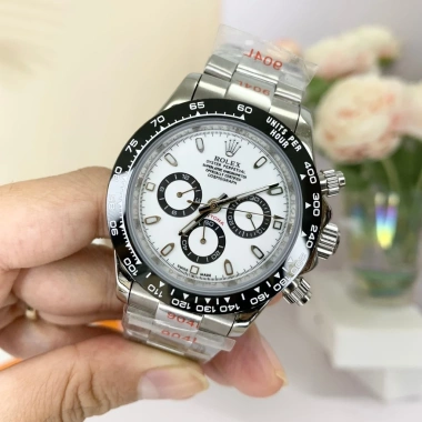 Đồng hồ nam Rolex Automatic 3 nút mặt trắng viền đen dây thép 40mm - 2.579.961₫ Đồng hồ nam Rolex Automatic 3 nút mặt trắng viền đen dây thép 40mm - 2.579.961₫