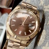 Đồng hồ nam Rolex Automatic Classic 2 lịch nâu cafe, cọc đá trắng 36-40mm - Giá ưu đãi 2.56tr 3