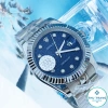 Đồng hồ nam Rolex Automatic cơ máy nhật classic mặt xanh 3D viền trắng 36-40mm - Giá ưu đãi 2.542.500₫ 3