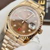 Đồng hồ nam Rolex Automatic máy Nhật Classic 2 lịch màu nâu cafe 39-40mm - Giá chỉ 2.55 triệu