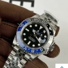 Đồng hồ nam Rolex Automatic Yacht mặt đen viền xanh-đen, dây thép trắng 5 chấu size 40-41 - giá ưu đãi 2.55 triệu 2