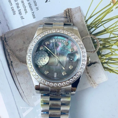 Đồng hồ nam RoLex Classic 2 lịch máy cơ automatic, mặt thiên thạch, viền đá 40-41mm, tặng hộp đẹp - Giá ưu đãi 2,577,600₫ 3