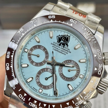 Đồng hồ nam Rolex cơ 3 nút mặt xanh 40mm dây thép trắng - Giá giảm 2.55 triệu 6