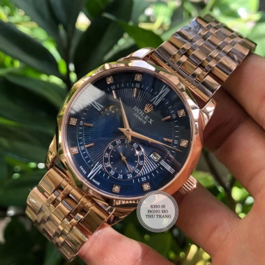 Đồng hồ nam Rolex cơ Automatic máy nhật 3 kim mặt đá 40mm-41mm - Tặng hộp đẹp, giá ưu đãi 9