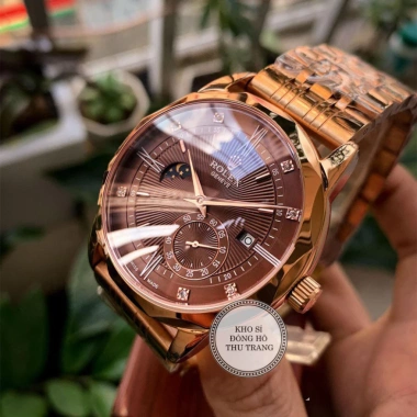 Đồng hồ nam Rolex cơ Automatic máy nhật 3 kim mặt đá 40mm-41mm - Tặng hộp đẹp, giá ưu đãi 15