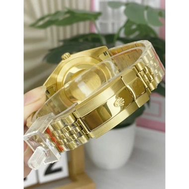 Đồng hồ Nam Rolex cơ mặt vàng 3D, dây thép 38/41mm - Giá ưu đãi 2.55 triệu 7