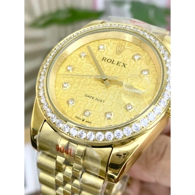 Đồng hồ Nam Rolex cơ mặt vàng 3D, dây thép 38/41mm - Giá ưu đãi 2.55 triệu 8