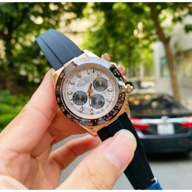 Đồng hồ Nam Rolex máy nhật cơ 3 nút Kim Đạ Quang mặt xám dây cao su 41-42mm bảo hành 2 năm 2.560.000 VND
