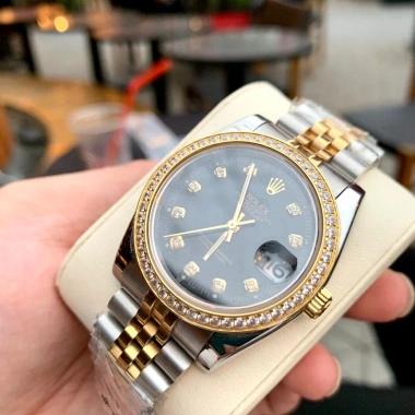 Đồng Hồ Nam RoLex Sapphire RA25 36mm Đen Máy Cơ Nhật - Tặng Hộp Đẹp 2.55 Triệu
