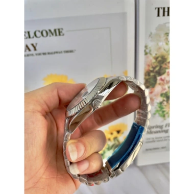 Đồng Hồ Nam RoLex Sapphire RA75 Trắng Lịch La Mã Automatic Nhật Tặng Hộp Giảm 20%