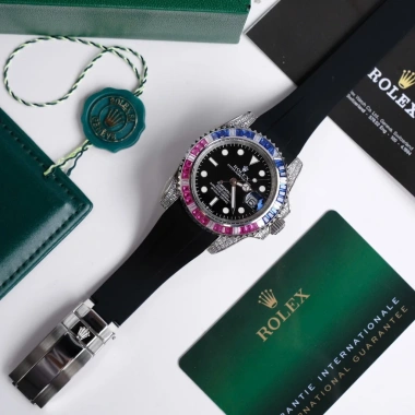 Đồng hồ nam Rolex Submariner 41mm máy cơ Miyota, thép 904L, viền CZ - 2.560.000₫