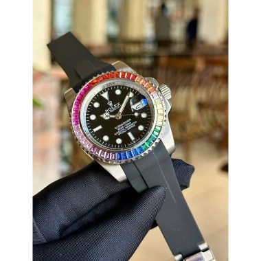Đồng hồ nam Rolex Submariner 41mm máy cơ Miyota, thép 904L, viền đá CZ - Giá 2.56 triệu giảm 21% 3 Đồng hồ nam Rolex Submariner 41mm máy cơ Miyota, thép 904L, viền đá CZ - Giá 2.56 triệu giảm 21% 3