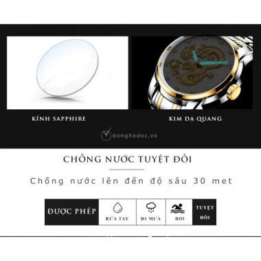 Đồng Hồ Nam ROMA DRAGON Rồng 3D Nghệ thuật - Dây Thép Đúc Cao Cấp 1,260,000₫