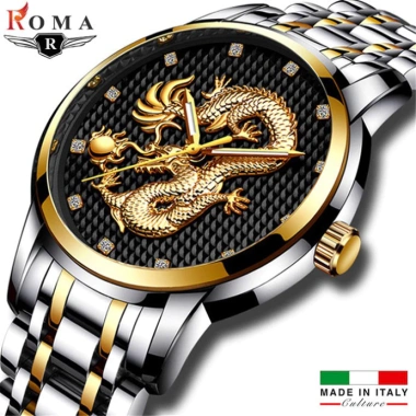 Đồng Hồ Nam ROMA DRAGON Rồng 3D Nghệ thuật - Dây Thép Đúc Cao Cấp 1,260,000₫