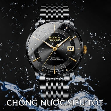 Đồng hồ nam ROMA ITALIA P8.848 sang trọng, khoa thép, chống nước, dây demi đẳng cấp - Giá 1.360.000 VND