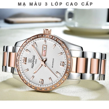Đồng hồ nam ROMATIC 8.852 Germany Amax - Dây thép demi sang trọng, chống nước tốt, giá ưu đãi 1,180,000 VND