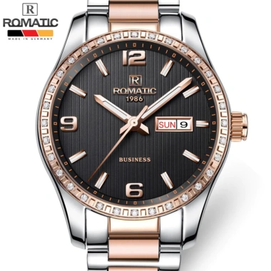 Đồng hồ nam ROMATIC 8.852 Germany Amax - Dây thép demi sang trọng, chống nước tốt, giá ưu đãi 1,180,000 VND