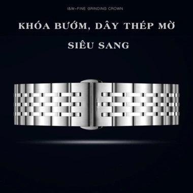 Đồng hồ nam ROMATIC 8.871 Sang trọng, khóa đôi, dây thép, giá 1.33 triệu