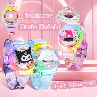 Đồng hồ nhạc Kuromi phát sáng LED Sanrio Melody, quà sinh nhật, giảm 97.020₫