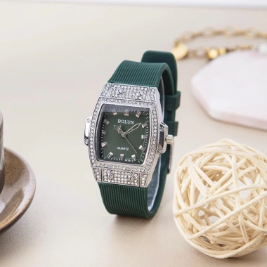 Đồng hồ nữ Bolun 6.728 dây cao su viền đá thời trang phong cách Hàn Quốc - Giá chỉ 220.000đ 2