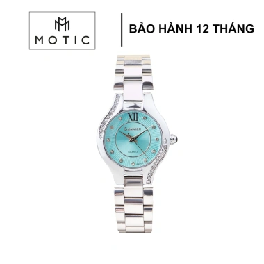 Đồng hồ nữ Bonaier 808 mặt tròn viền xoàn, dây thép không gỉ sang trọng, chống nước - Giá 480.000₫