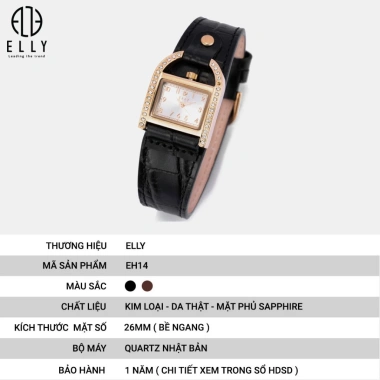 Đồng hồ nữ cao cấp Elly EH14 - Thiết kế sang trọng, mặt kính, chỉ 1.574.250₫