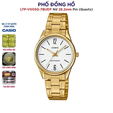 Đồng hồ nữ Casio Anh Khuê LTP-V005G-7BUDF dây kim loại sang trọng, giảm giá 15%