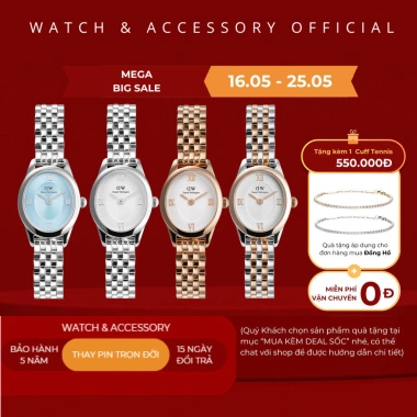 Đồng hồ nữ Daniel Welington Ophelia dây thép 5-Link 22x25.5mm - 1.787.500 VNĐ