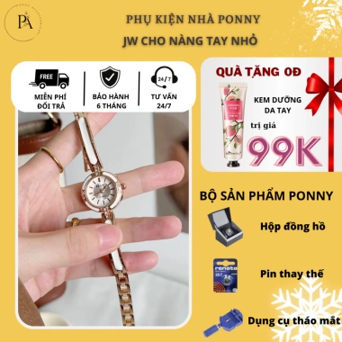 Đồng hồ nữ dây kim loại mặt tròn hiện đại, sang trọng - Giá chỉ 145.000₫