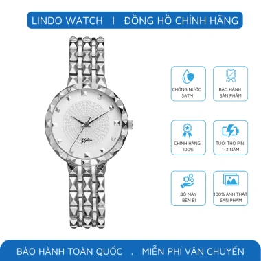 Đồng hồ nữ dây thép chính hãng D-ZINER NT52 LINDO – thời trang, bền đẹp, giá 179.000 tặng vòng tay