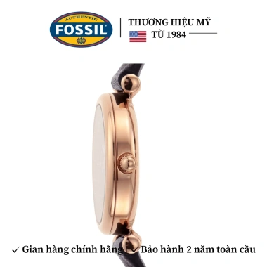 Đồng hồ nữ Fossil Carlie Mini dây da mặt xà cừ 28mm màu đen - Giá ưu đãi 2.933.100₫