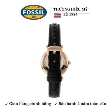 Đồng hồ nữ Fossil Carlie Mini dây da mặt xà cừ 28mm màu đen - Giá ưu đãi 2.933.100₫
