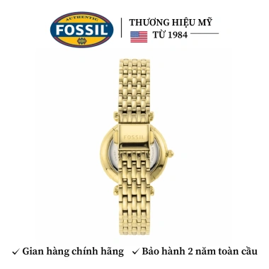 Đồng hồ nữ Fossil Carlie Mini dây kim loại 28mm màu vàng - Giá ưu đãi 4.355.100 VND 3