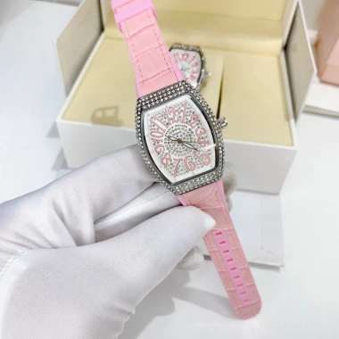 Đồng hồ nữ Franck Muler 32mm mặt dính full đá, dây silicone sang trọng, giá ưu đãi 1,555,000₫ 4