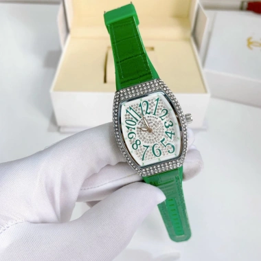 Đồng hồ nữ Franck Muler 32mm mặt dính full đá, dây silicone sang trọng, giá ưu đãi 1,555,000₫ 6