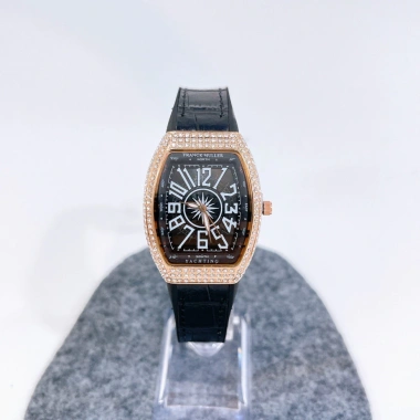 Đồng hồ nữ Franck Muller đính đá 32mm - Dây cao su da sang trọng, chống nước 3ATM, kính chống trầy, chỉ 1.45 triệu 10