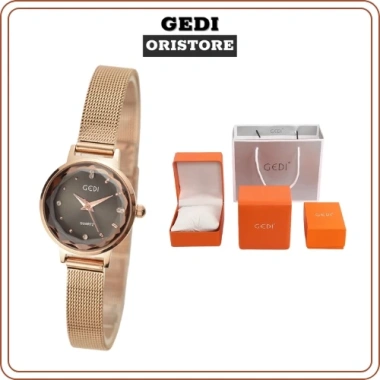 Đồng hồ nữ GEDI 6.607 dây thép mặt tròn thời trang bảo hành 12 tháng chỉ 290.000₫