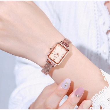 Đồng hồ nữ Gedi chính hãng dây da mặt chữ nhật đủ màu, giảm giá 20% chỉ 979.999₫