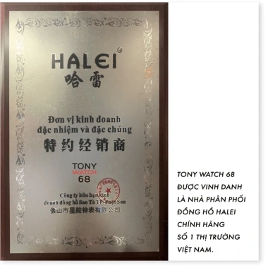 Đồng hồ nữ Halei dây da đen trắng chống nước Tony Watch 68 chính hãng giảm 23% 3