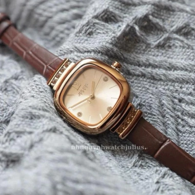 Đồng hồ nữ Julius Hàn Quốc Ja-863 mặt 2,8cm dây da nâu - Giá ưu đãi 981.000₫