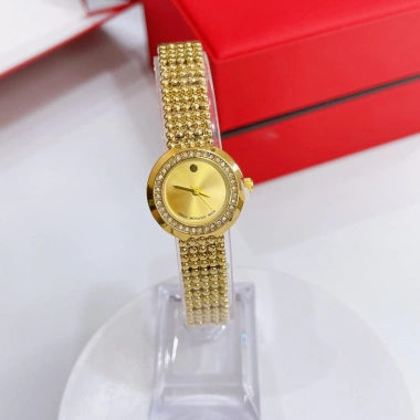 Đồng hồ nữ M.o.v.a.d.o mặt tròn 25mm máy pin kính khoáng chống nước - Giá 1.48 triệu