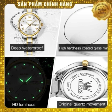 Đồng hồ nữ Olevs 5.563 - Dây thép không gỉ, chống thấm nước, thời trang, 1,950,000 VND