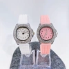 Đồng hồ nữ Patek Philipe 33mm mặt đá, dây silicone, chống nước 3ATM, chỉ 1,45 triệu