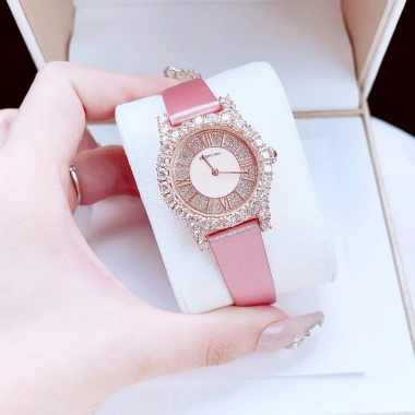 Đồng Hồ Nữ Roberto Era Kim Cương Moissanite Hồng Quartz Chính Hãng 100% Full Box 2